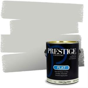 imagePRESTIGE Paints Interior Paint and Primer In One 1Gallon Satin Comparable Match of Benjamin Moore Revere PewterHC170BMPCM