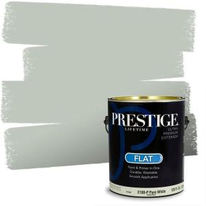 imagePRESTIGE Paints Interior Paint and Primer In One 1Gallon SemiGloss Comparable Match of Benjamin Moore Shaker Gray1570BMPCM