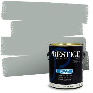 imagePRESTIGE Paints Interior Paint and Primer In One 1Gallon SemiGloss Comparable Match of Benjamin Moore Shaker Gray1572BMPCM