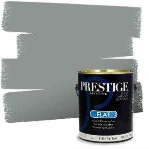 imagePRESTIGE Paints Interior Paint and Primer In One 1Gallon SemiGloss Comparable Match of Benjamin Moore Shaker Gray1574BMPCM