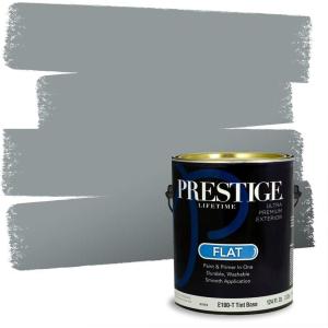 imagePRESTIGE Paints Interior Paint and Primer In One 1Gallon SemiGloss Comparable Match of Benjamin Moore Shaker Gray1587BMPCM