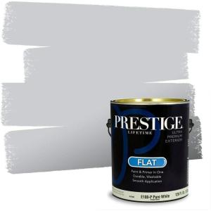 imagePRESTIGE Paints Interior Paint and Primer In One 1Gallon SemiGloss Comparable Match of Benjamin Moore Shaker Gray1597BMPCM