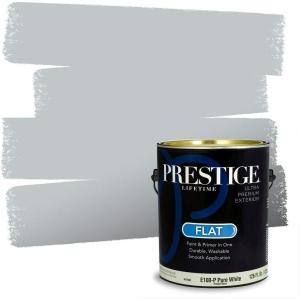 imagePRESTIGE Paints Interior Paint and Primer In One 1Gallon SemiGloss Comparable Match of Benjamin Moore Shaker Gray1598BMPCM