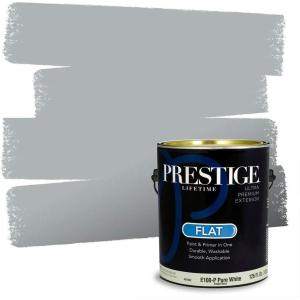 imagePRESTIGE Paints Interior Paint and Primer In One 1Gallon SemiGloss Comparable Match of Benjamin Moore Shaker Gray1599BMPCM
