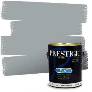 imagePRESTIGE Paints Interior Paint and Primer In One 1Gallon SemiGloss Comparable Match of Benjamin Moore Shaker Gray1606BMPCM