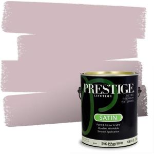imagePRESTIGE Paints P400P1457BM Interior Paint and Primer In One Satin Comparable Match of Benjamin Moore 1 gallon White Winged Dove1249BMPCM