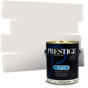 imagePRESTIGE Paints P400P1457BM Interior Paint and Primer In One Satin Comparable Match of Benjamin Moore 1 gallon White Winged Dove1457BMPCM