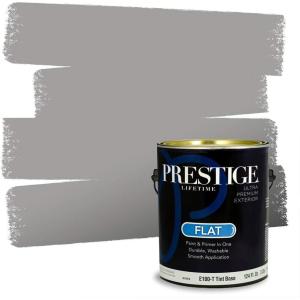 imagePRESTIGE Paints P400P1457BM Interior Paint and Primer In One Satin Comparable Match of Benjamin Moore 1 gallon White Winged Dove1461BMPCM