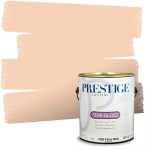 imagePRESTIGE Paints P500P302BM Interior Paint and Primer In One SemiGloss Comparable Match of Benjamin Moore 1 gallon You Are My SunshineForever Young