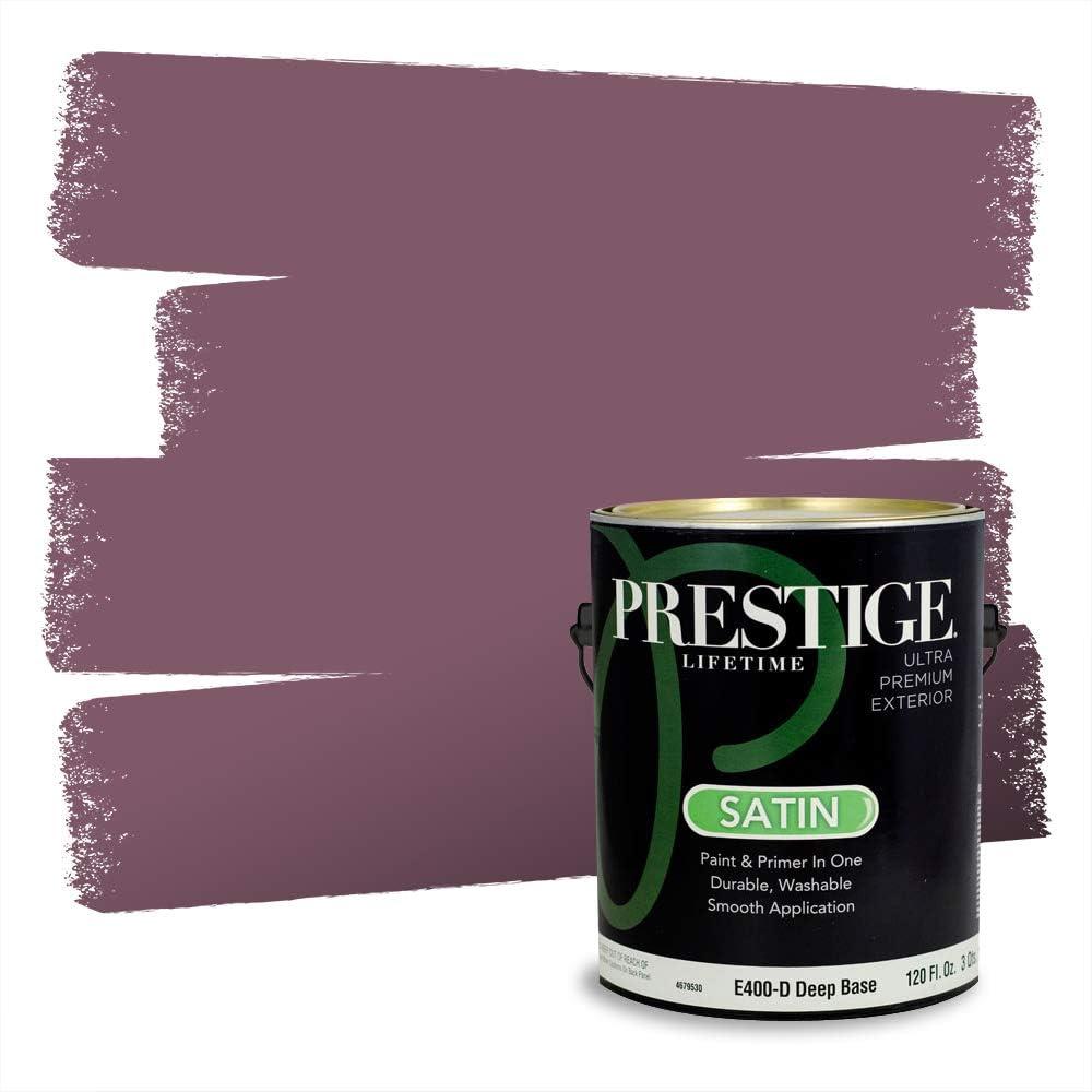 imagePRESTIGE Paints Interior Paint and Primer In One 1Gallon Flat Comparable Match of Valspar Antique CoralVintage Grape