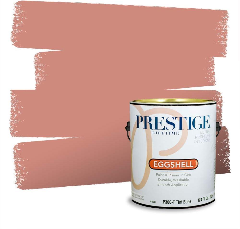 imagePRESTIGE Paints Interior Paint and Primer In One 1Gallon Flat Comparable Match of Valspar Cosmic PinkVintage Coral