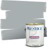 imagePRESTIGE Paints Exterior Paint and Primer In One 1Gallon Flat Comparable Match of Sherwin Williams Bohemian BlackSW6234PCM