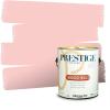 imagePRESTIGE Paints Exterior Paint and Primer In One 1Gallon Flat Comparable Match of Valspar Tulip PinkTea Rose