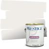 imagePRESTIGE Paints Exterior Paint and Primer In One 1Gallon SemiGloss Comparable Match of Sherwin Williams Pure WhiteSW7005PCM