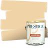 imagePRESTIGE Paints Exterior Paint and Primer In One 1Gallon SemiGloss Comparable Match of Valspar Brushed AlmondOatlands Yellow