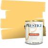 imagePRESTIGE Paints Exterior Paint and Primer In One 1Gallon SemiGloss Comparable Match of Valspar Brushed AlmondSoft Duckling