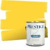 imagePRESTIGE Paints Exterior Paint and Primer In One 1Gallon SemiGloss Comparable Match of Valspar Brushed AlmondSunny Jonquil