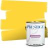 imagePRESTIGE Paints Exterior Paint and Primer In One 1Gallon SemiGloss Comparable Match of Valspar Brushed AlmondSunny Jonquil