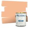 imagePRESTIGE Paints Interior House Paint and Primer In One 1Gallon Flat Comparable Match of Valspar Crme BruleeVS40Peach Taffy
