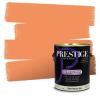 imagePRESTIGE Paints Interior House Paint and Primer In One 1Gallon Flat Comparable Match of Valspar Crme BruleeVS50Tangerine