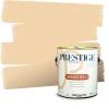 imagePRESTIGE Paints Interior House Paint and Primer In One 1Gallon Flat Comparable Match of Valspar Crme BruleeVS94Clarified Butter
