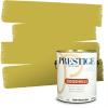 imagePRESTIGE Paints Interior Paint and Primer In One 1Gallon Flat Comparable Match of Sherwin Williams Confident YellowHelp Green