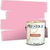 imagePRESTIGE Paints Interior Paint and Primer In One 1Gallon Flat Comparable Match of Valspar Cosmic PinkPink Flutter