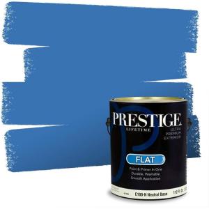 imagePRESTIGE Interior Paint and Primer in One Barbados SemiGloss 1 GallonAcapulco Blue