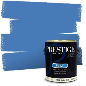 imagePRESTIGE Interior Paint and Primer in One Barbados SemiGloss 1 GallonCorn Flower