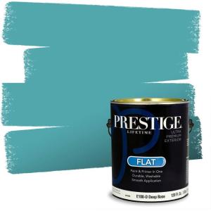 imagePRESTIGE Interior Paint and Primer in One Finch SemiGloss 1 GallonRain River