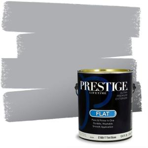 imagePRESTIGE Interior Paint and Primer in One Gargoyle Satin 1 GallonGray Flannel