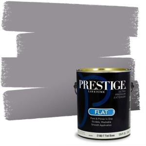 imagePRESTIGE Interior Paint and Primer in One Quaker Satin 1 GallonIron Gray