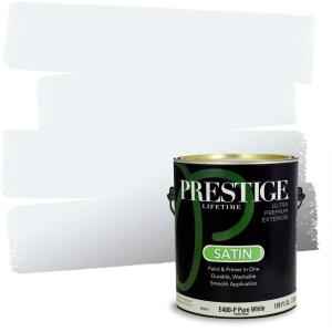 imagePRESTIGE Interior Paint and Primer in One Quaker Satin 1 GallonPolar Light