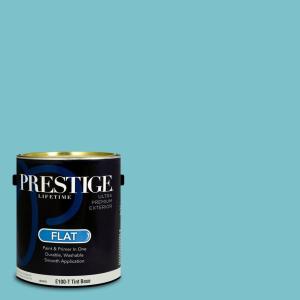 imagePRESTIGE Paints Exterior Paint and Primer In One 1Gallon Flat Comparable Match of Sherwin Williams Blue MosqueSW6773PCM