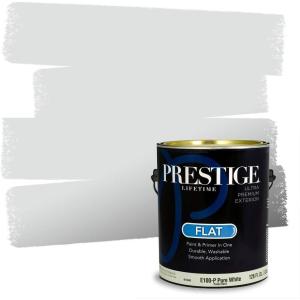 imagePRESTIGE Paints Exterior Paint and Primer In One 1Gallon Flat Comparable Match of Sherwin Williams Bohemian BlackSW6231PCM
