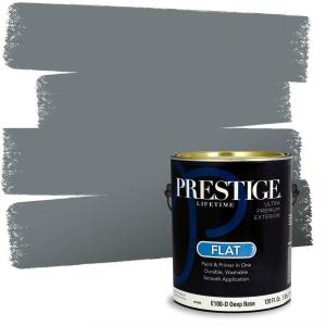 imagePRESTIGE Paints Exterior Paint and Primer In One 1Gallon Flat Comparable Match of Sherwin Williams Bohemian BlackSW6235PCM