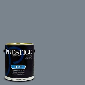 imagePRESTIGE Paints Exterior Paint and Primer In One 1Gallon Flat Comparable Match of Sherwin Williams Bohemian BlackSW6249PCM
