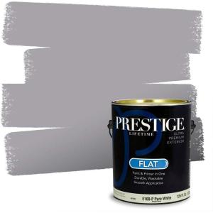imagePRESTIGE Paints Exterior Paint and Primer In One 1Gallon Flat Comparable Match of Sherwin Williams Bohemian BlackSW6262PCM