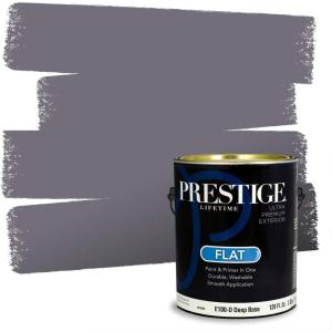 imagePRESTIGE Paints Exterior Paint and Primer In One 1Gallon Flat Comparable Match of Sherwin Williams Bohemian BlackSW6264PCM