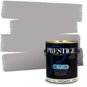 imagePRESTIGE Paints Exterior Paint and Primer In One 1Gallon Flat Comparable Match of Sherwin Williams Bohemian BlackSW6276PCM