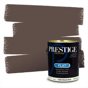 imagePRESTIGE Paints Exterior Paint and Primer In One 1Gallon Flat Comparable Match of Valspar Cabin Plank