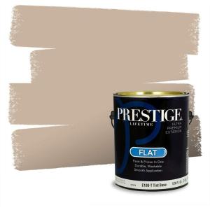 imagePRESTIGE Paints Exterior Paint and Primer In One 1Gallon Flat Comparable Match of Valspar Moose Mousse