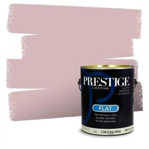 imagePRESTIGE Paints Exterior Paint and Primer In One 1Gallon Flat Comparable Match of Valspar Tulip PinkBombay Pink