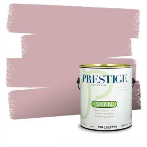 imagePRESTIGE Paints Exterior Paint and Primer In One 1Gallon Flat Comparable Match of Valspar Tulip PinkDusty Rose