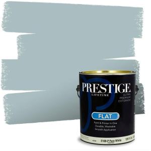 imagePRESTIGE Paints Exterior Paint and Primer In One 1Gallon Satin Comparable Match of Sherwin Williams AleutianSW6219PCM