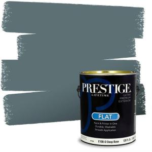 imagePRESTIGE Paints Exterior Paint and Primer In One 1Gallon Satin Comparable Match of Sherwin Williams AleutianSW6222PCM
