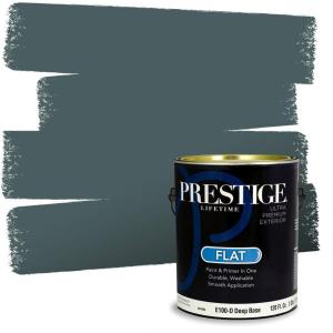 imagePRESTIGE Paints Exterior Paint and Primer In One 1Gallon Satin Comparable Match of Sherwin Williams AleutianSW6223PCM