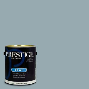 imagePRESTIGE Paints Exterior Paint and Primer In One 1Gallon Satin Comparable Match of Sherwin Williams AleutianSW6227PCM