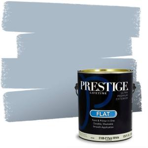imagePRESTIGE Paints Exterior Paint and Primer In One 1Gallon Satin Comparable Match of Sherwin Williams AleutianSW6240PCM
