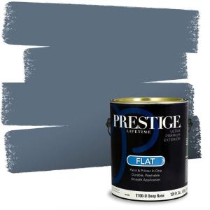 imagePRESTIGE Paints Exterior Paint and Primer In One 1Gallon Satin Comparable Match of Sherwin Williams AleutianSW6243PCM